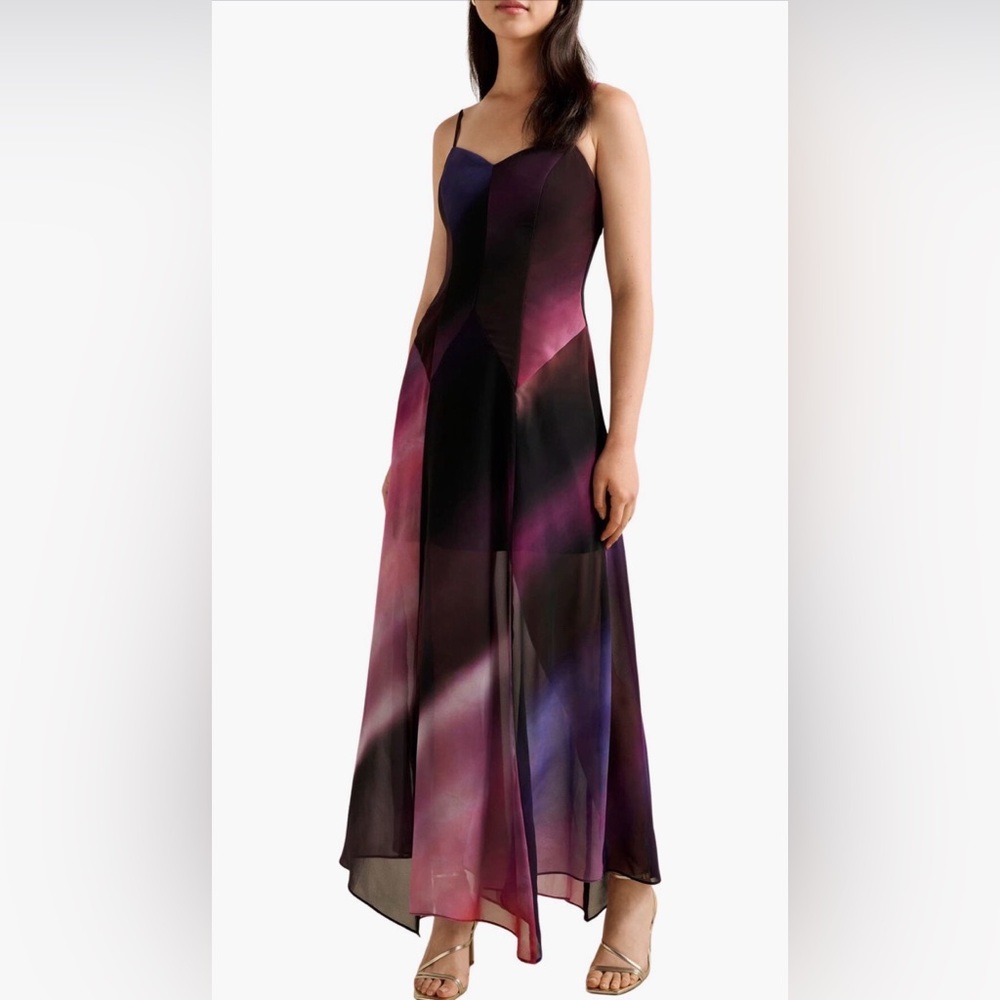 Ever New Purple and Black Maxi Dress